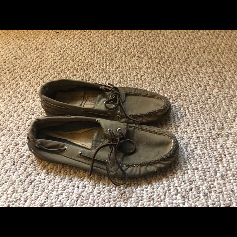 Men’s sperry topsider canvas boat shoes